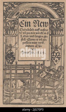 Ein neues Modellbuch..., Titelseite (recto), 22. Oktober 1524. Stockfoto