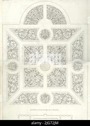 Grand Parterre du Jardin de la Royne Mere a Luxembourg, in Trait&#xe9; du Jardinage selon les Raisons de la Nature et de l'Art, 1638. Stockfoto