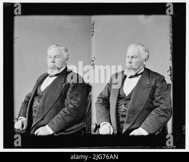 Clayton, Hon. Charles of Cal., zwischen 1865 und 1880. [In Großbritannien geborener Politiker und Geschäftsmann: Gründete die Mehlmühlen von Santa Clara; Alcalde von Santa Clara; Direktor des kalifornischen Staatsgefängnisses]. Stockfoto