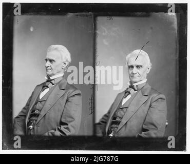 Richard Wigginton Thompson aus Indiana, 1865-1880. Thompson, Hon. Richard Wigginton aus Indiana, zwischen 1865 und 1880. Kommandant von Camp Thompson, Ind. Provost Marshall 1861-1865. Ernannt von Lincoln, Collector of Internal Revenue 7. District of Indiana. [Politiker und Anwalt: Sekretär der Marine; Richter am Amtsgericht]. Stockfoto