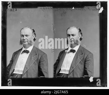 Theodore Fitz Randolph aus New Jersey, 1865-1880. Randolph, Hon. Theodore Fitz aus N.J., zwischen 1865 und 1880. [Anwalt, Geschäftsmann und Politiker: präsident der Morris and Essex Railroad; Gouverneur von New Jersey; 'erfand eine Ditching-Maschine und eine Dampfschreibmaschine']. Stockfoto