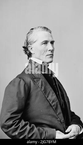 Hon. Hiram Price of Iowa, zwischen 1855 und 1865. [Politiker, Bankier, Kaufmann, Buchhalter, Bankpräsident, Eisenbahnpräsident: Generalpaymaster der Iowa-Truppe während des amerikanischen Bürgerkrieges]. Stockfoto