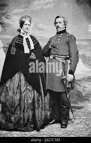 General Willis A. Gorman &amp; Ehefrau, zwischen 1855 und 1865. [Anwalt, Soldat, Politiker: General in der Unionsarmee]. Stockfoto