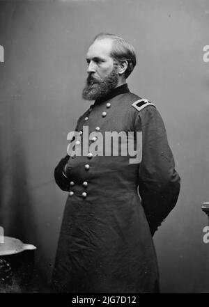 General James Garfield, zwischen 1855 und 1865. [Soldat und zukünftiger Präsident der USA]. Stockfoto