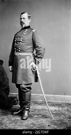 General Irvin McDowell, zwischen 1855 und 1865. [Offizier der Union Army während des amerikanischen Bürgerkrieges: Verantwortlich gemacht für den Beitrag zur Niederlage der US-Truppen beim zweiten Battle of Bull Run]. Stockfoto
