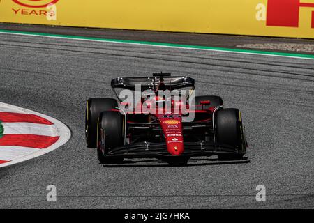 Charles Leclerc (MON) Ferrari F1-75 während des Freien Trainings 1 vom F1 großer Preis von Österreich 2022 - Jul 08 2022 Stockfoto
