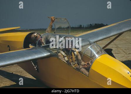 Marine-Leutnants, Segelflugzeug-Piloten in der Ausbildung Page Field, Parris Island, SC Stockfoto