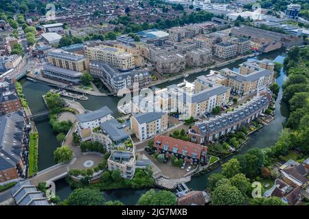 Blick auf das Gebäude rund um den GUC in Brentford Stockfoto