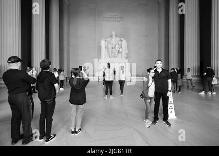 Lincoln Memorial auf der National Mall; Washington DC, Vereinigte Staaten von Amerika Stockfoto