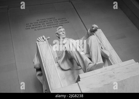 Lincoln Memorial auf der National Mall; Washington DC, Vereinigte Staaten von Amerika Stockfoto