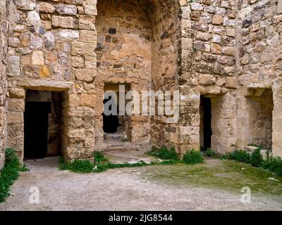 Im Kreuzfahrerschloss Kerak, Jordanien. Stockfoto