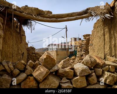 Unterwegs in Wadi Dana, Jordanien. Stockfoto