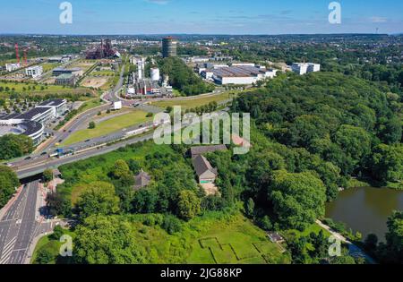 Phoenixpark, Phoenix-West, Dortmund, Nordrhein-Westfalen, Deutschland Stockfoto