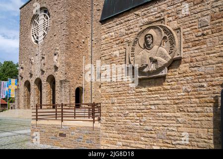 Kloster Münsterschwarzach bei Schwarzach am Main in Unterfranken Stockfoto