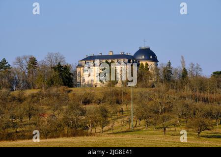 Schloss Craheim bei Wetzhausen, Markt Stadtlauringen, Kreis Schweinfurt, Unterfranken, Bayern, Deutschland Stockfoto