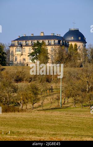 Schloss Craheim bei Wetzhausen, Markt Stadtlauringen, Kreis Schweinfurt, Unterfranken, Bayern, Deutschland Stockfoto