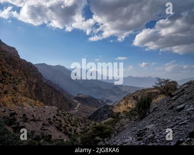 Snake Canyon in den Bergen des Gebirges der Ijjar, Oman. Stockfoto