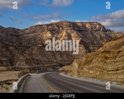 Entlang der Küstenstraße 42, zwischen Hasik und Ash Shuwaymiyyah, Oman. Stockfoto