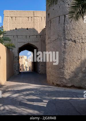 Stadtbummel durch Nizwa, Oman. Stockfoto