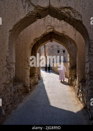 Stadtbummel durch Nizwa, Oman. Stockfoto