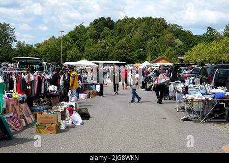 Deutschland, Bayern, Oberbayern, Altötting, Neuötting, Flohmarkt Stockfoto