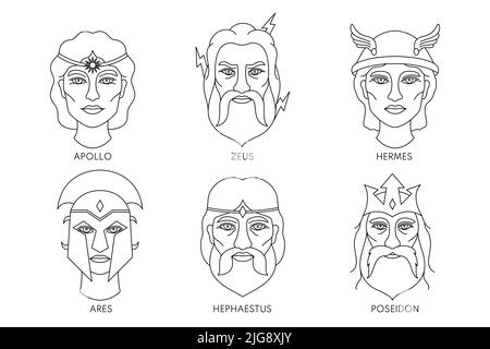 Sammlung griechischer Waren Stock Vektor