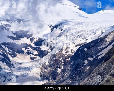 Pasterze-Gletscher im Nationalpark hohe Tauern, Stockfoto