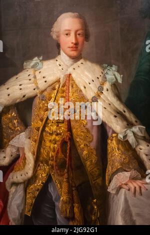 England, London, South Kensington, Science Museum, Porträt von König George III. Als Prinz von Wales von Allan Ramsay datiert 1760 Stockfoto