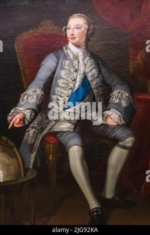 England, London, Knightsbridge, Victoria and Albert Museum, Porträt von König George III., als Prinz von Wales 1751 datierte Stockfoto