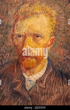 Vincent van Gogh Selbstporträt in Paris datiert im Sommer 1887 Stockfoto