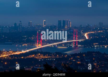 Istanbul Bosphorus Brücke Stadtlandschaft Stockfoto