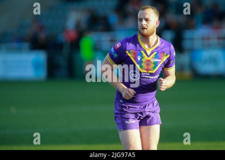 Newcastle, Großbritannien. 08.. Juli 2022. NEWCASTLE UPON TYNE, GROSSBRITANNIEN. JUL 8. Josh Woods of Newcastle Thunder wird während des BETFRED Championship Matches zwischen Newcastle Thunder und Bradford Bulls im Kingston Park, Newcastle am Freitag, den 8.. Juli 2022, abgebildet. (Kredit: Chris Lishman | MI News) Kredit: MI Nachrichten & Sport /Alamy Live News Stockfoto