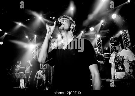 Los Cafres - die Reggae-Band in einer Live-Show in Argentinien Stockfoto