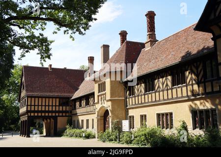 Schloss Cecilienhof, Ort der Potsdamer Konferenz 1945, Brandenburg, Deutschland, Potsdam Stockfoto