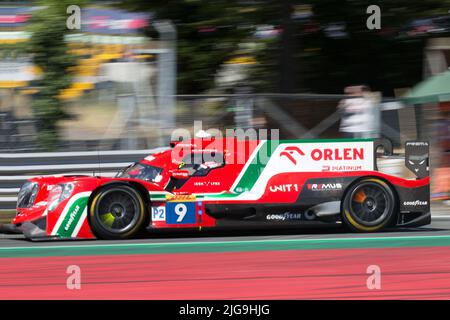 Autodromo Nazionale di Monza, Monza, Italien, 08. Juli 2022, #9 PREMA ORLEN TEAM, Robert Kubica (POL) Louis Deletraz (CHE) Lorenzo Colombo (ITA) - Orica 07 Gibson During 6 Hours of Monza 2022 - WEC FIA World Endurance Championship - Endurance Credit: Live Media Publishing Group/Alamy Live News Stockfoto