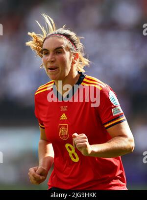 Milton Keynes, England, 8.. Juli 2022. Mariona Caldentey aus Spanien während des Spiels der UEFA Women's European Championship 2022 im Stadion:mk, Milton Keynes. Bildnachweis sollte lauten: David Klein / Sportimage Stockfoto