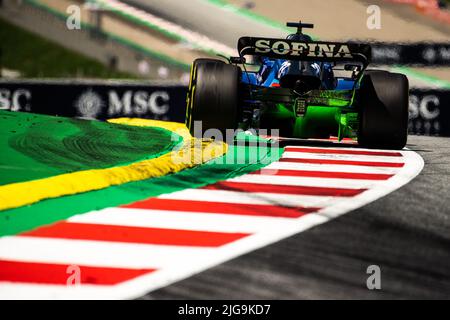 Spielberg, Österreich, 08.. Juli 2022, Alexander Albon aus Thailand tritt für Williams Racing an. Qualifying, Runde 11 des Formel-1-Championshi 2022 Stockfoto