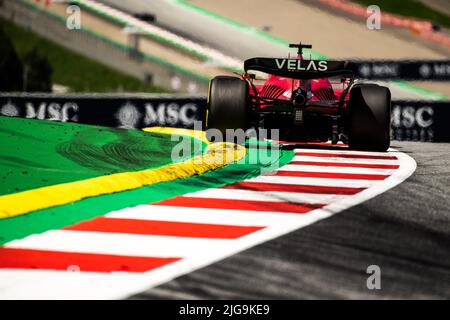 Spielberg, Österreich, 08.. Juli 2022, Charles Leclerc aus Monaco tritt für die Scuderia Ferrari an. Qualifying, Runde 11 der Formel-1-Meisterschaft 2022 Stockfoto