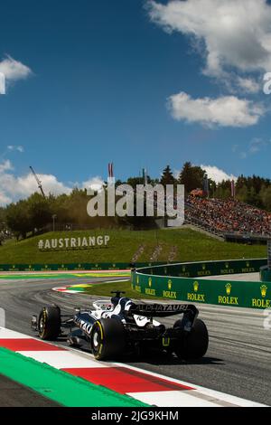 Spielberg, Österreich, 08.. Juli 2022, Pierre Gasly aus Frankreich tritt für die Scuderia AlphaTauri an. Qualifying, Runde 11 der Formel-1-Meisterschaft 2022 Stockfoto