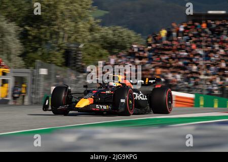 Spielberg, Österreich, 08.. Juli 2022, Max Verstappen, aus den Niederlanden, tritt für Red Bull Racing an. Qualifying, Runde 11 der Formel-1-Meister 2022 Stockfoto