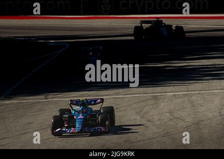 Spielberg, Österreich, 08. Jul 2022, Esteban Ocon, aus Frankreich startet um Alpine F1 . Qualifying, Runde 11 der Formel-1-Meisterschaft 2022. Kredit: Stockfoto