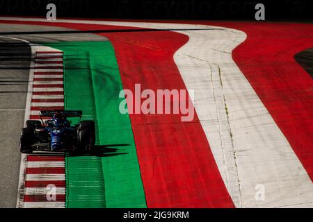 Spielberg, Österreich, 08.. Juli 2022, Alexander Albon aus Thailand tritt für Williams Racing an. Qualifying, Runde 11 des Formel-1-Championshi 2022 Stockfoto