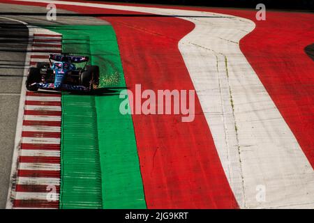 Spielberg, Österreich, 08. Jul 2022, Fernando Alonso, aus Spanien startet um Alpine F1 . Qualifying, Runde 11 der Formel-1-Meisterschaft 2022. Credi Stockfoto