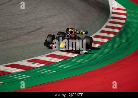 Spielberg, Österreich, 08.. Juli 2022, Max Verstappen, aus den Niederlanden, tritt für Red Bull Racing an. Qualifying, Runde 11 der Formel-1-Meister 2022 Stockfoto