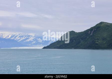 Eiskalte Gewässer am Hubbard Glacier, Alaska, USA Stockfoto