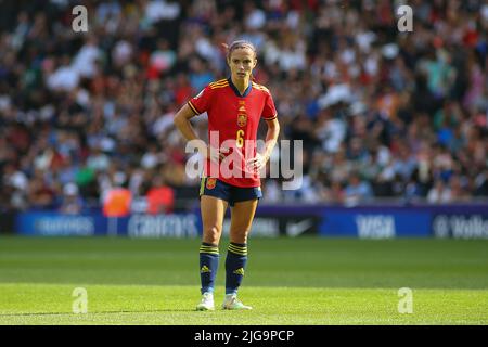 VEREINIGTES KÖNIGREICH. 08.. Juli 2022. Milton Keynes, England, Juli 8. 2022: Aitana Bonmati (6 Spanien) während des UEFA Womens Euro 2022 Fußballspiels zwischen Spanien und Finnland im Stadium MK in Milton Keynes, England. (Pedro Soares/SheKicks/SPP) Quelle: SPP Sport Press Photo. /Alamy Live News Stockfoto