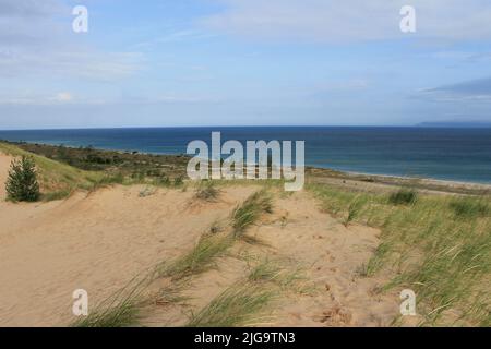 Wind Zieht Über Den Lake Michigan Stockfoto