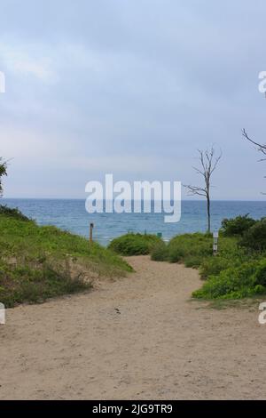 Wind Zieht Über Den Lake Michigan Stockfoto