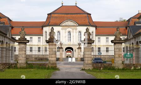 Schloss Fasanerie, Schlossanlage aus dem Jahr 1700s, bei Fulda, Haupttor, Eichenzell, Deutschland Stockfoto