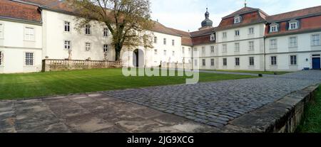 Schloss Fasanerie, Schlossanlage aus dem Jahr 1700s, bei Fulda, Innenhof, Eichenzell, Deutschland Stockfoto